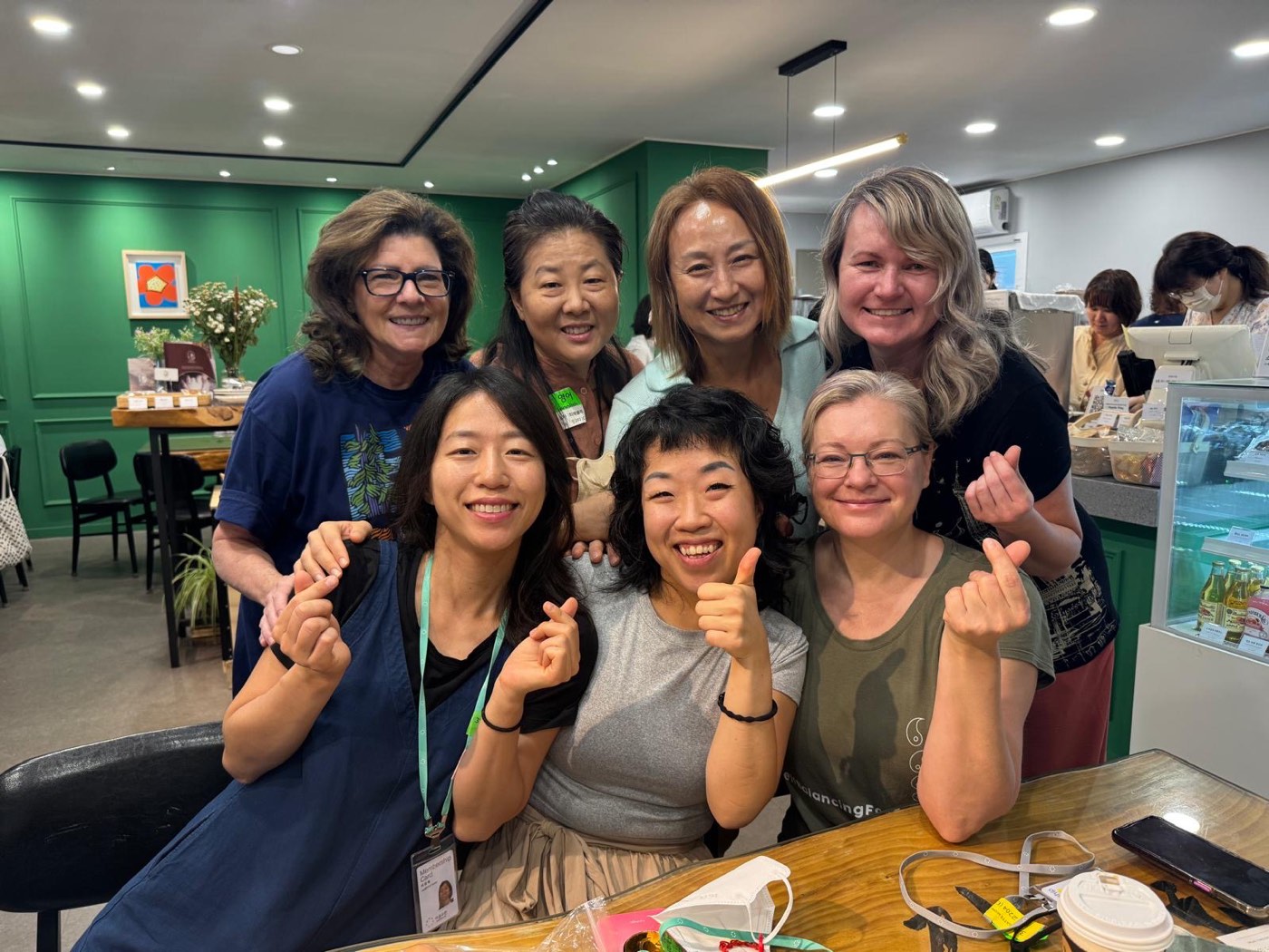 Members together after a meditation gathering