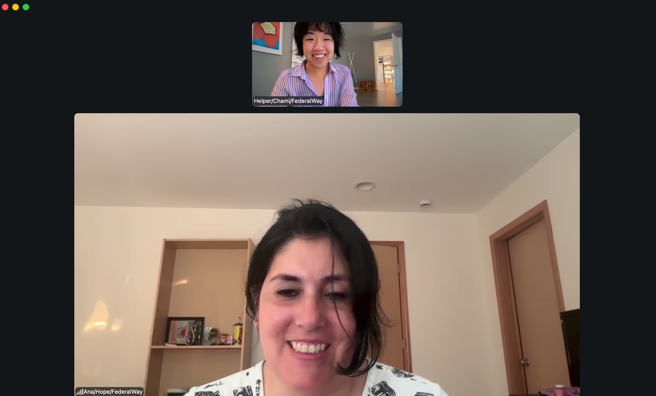 A live online guided meditation session on Zoom with a Federal Way Meditation helper